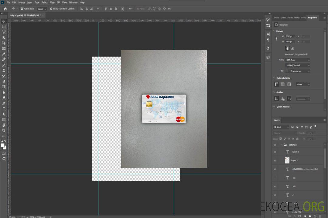 Banque d'Israël Hapoalim mastercard photolook recto template
